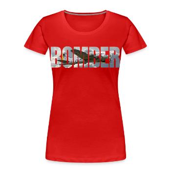 bombardier B-17 Forteresse volante - T-shirt bio Premium Femme - rouge - Devant - Mia (176cm)
