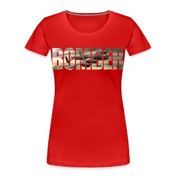 Bomber Avro Lancaster - Frauen Premium Bio T-Shirt - Rot - Vorne - Mia (176cm)