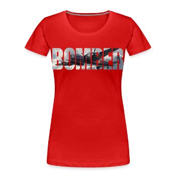 Bomber Avro Lancaster - Frauen Premium Bio T-Shirt - Rot - Vorne - Mia (176cm)
