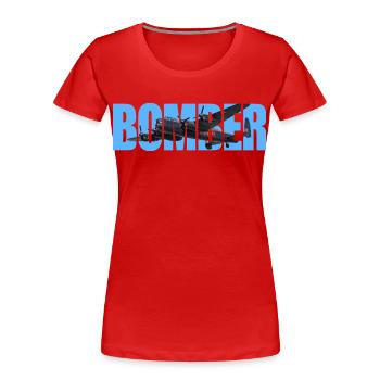 Bomber Avro Lancaster - Frauen Premium Bio T-Shirt - Rot - Vorne - Mia (176cm)