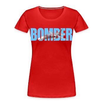 Bomber Su-24 - Women's Premium Organic T-Shirt - red - Front - Mia (176cm)