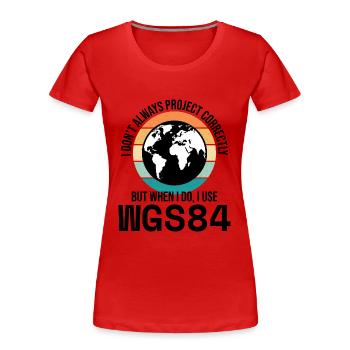 GIS-Kartierung Analyse von Geodaten Kartografie - Frauen Premium Bio T-Shirt - Rot - Vorne - Mia (176cm)