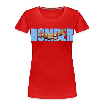 bombardier B-17 Forteresse volante - T-shirt bio Premium Femme - rouge - Devant - Mia (176cm)