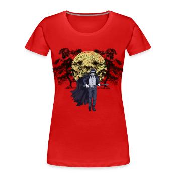 Horror Halloween Dämon Schwertkämpfer Fantasy - Frauen Premium Bio T-Shirt - Rot - Vorne - Mia (176cm)
