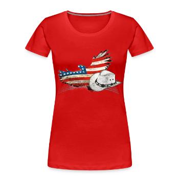 linedance - Frauen Premium Bio T-Shirt - Rot - Vorne - Mia (176cm)