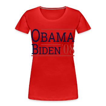 Jahrgang Barack Obama Joe Biden 2008 II - Frauen Premium Bio T-Shirt - Rot - Vorne - Mia (176cm)