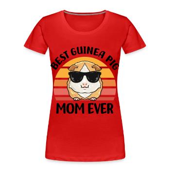 guinea pig - Women's Premium Organic T-Shirt - red - Front - Mia (176cm)