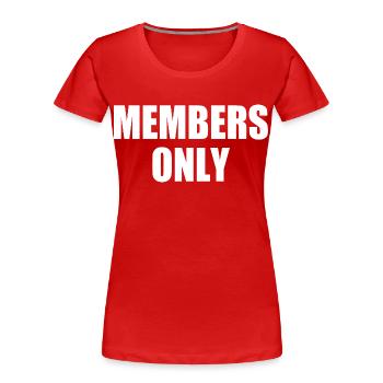 Members only - T-shirt bio Premium Femme - rouge - Devant - Mia (176cm)