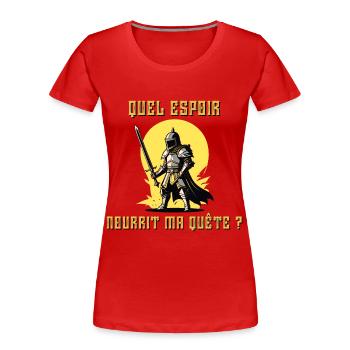 Welche Hoffnung hat meine Suche? - Frauen Premium Bio T-Shirt - Rot - Vorne - Mia (176cm)