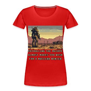 Patrolling the Mojave - Women's Premium Organic T-Shirt - red - Front - Mia (176cm)