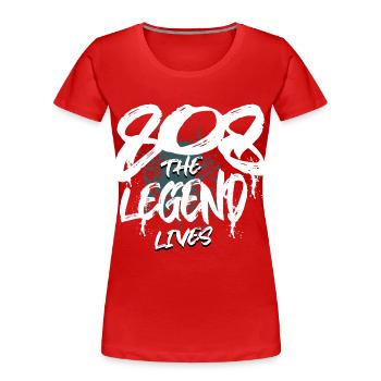 808 Boîte à rythmes SYNTHÉTISEUR analogique - T-shirt bio Premium Femme - rouge - Devant - Mia (176cm)
