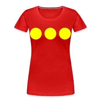 Christiania - Frauen Premium Bio T-Shirt - Rot - Vorne - Mia (176cm)