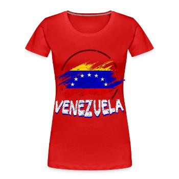 Venezuela Flagge - Frauen Premium Bio T-Shirt - Rot - Vorne - Mia (176cm)