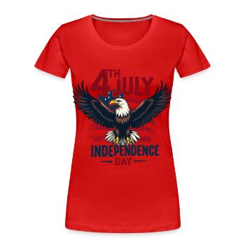 Amerika USA Adler 4th July Independence Day - Frauen Premium Bio T-Shirt - Rot - Vorne - Mia (176cm)