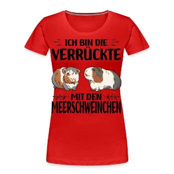 Guinea pig - Women's Premium Organic T-Shirt - red - Front - Mia (176cm)