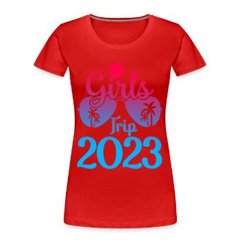 Girls Trip 2023 - Frauen Premium Bio T-Shirt - Rot - Vorne - Mia (176cm)