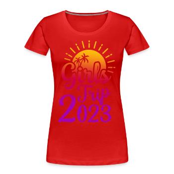 Girls Trip 2023 - Frauen Premium Bio T-Shirt - Rot - Vorne - Mia (176cm)