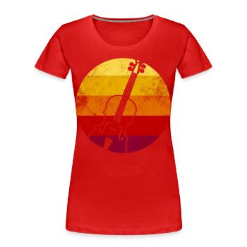 Violin Instrument Violin - Women's Premium Organic T-Shirt - red - Front - Mia (176cm)