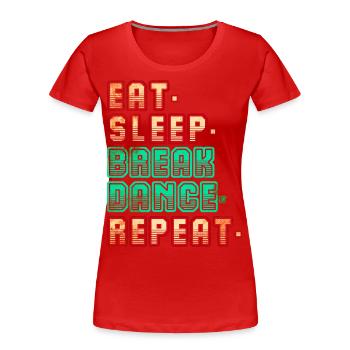Musique Hip Hop - T-shirt bio Premium Femme - rouge - Devant - Mia (176cm)