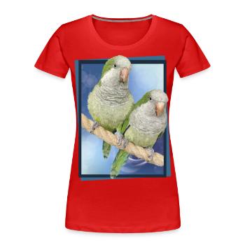 Argentine Parakeet - Women's Premium Organic T-Shirt - red - Front - Mia (176cm)