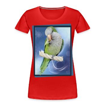 Argentine Parakeet - Women's Premium Organic T-Shirt - red - Front - Mia (176cm)