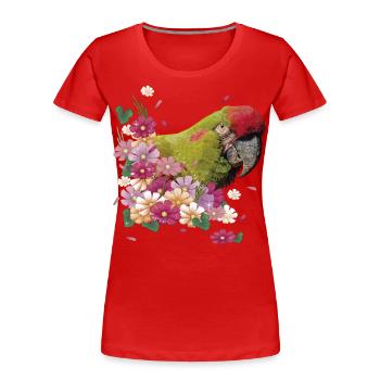 Rotohrara - Frauen Premium Bio T-Shirt - Rot - Vorne - Mia (176cm)