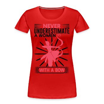 Archery Mrs. Archer - Women's Premium Organic T-Shirt - red - Front - Mia (176cm)