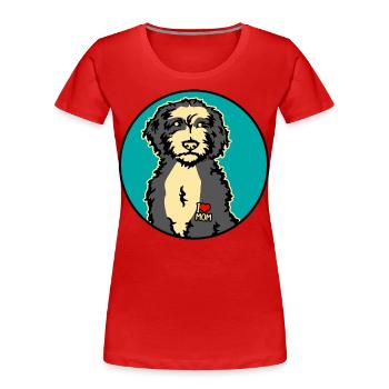 Bernedoodle Dogs - Women's Premium Organic T-Shirt - red - Front - Mia (176cm)
