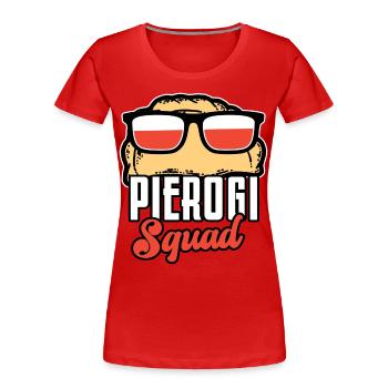 Pierogi Squad Pologne Pologne Polska Polski - T-shirt bio Premium Femme - rouge - Devant - Mia (176cm)