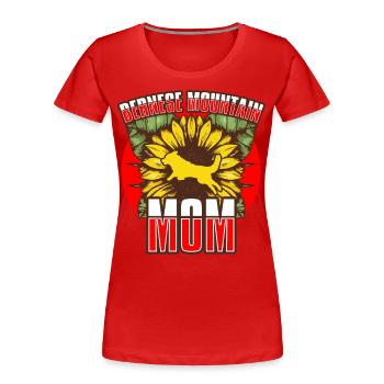 Bouvier Bernois Mère Bouvier Bernois - T-shirt bio Premium Femme - rouge - Devant - Mia (176cm)