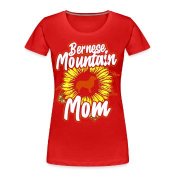 Bernese Mountain Dog Mother - Women's Premium Organic T-Shirt - red - Front - Mia (176cm)