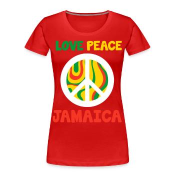 Jamaica Urlaub Jamaika - Frauen Premium Bio T-Shirt - Rot - Vorne - Mia (176cm)