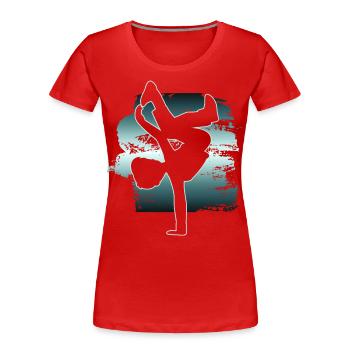 Breakdancer Breakdancing Tänzer - Frauen Premium Bio T-Shirt - Rot - Vorne - Mia (176cm)