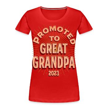 Grandma 2023 Grandmother Pride - Women's Premium Organic T-Shirt - red - Front - Mia (176cm)