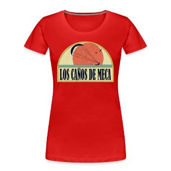 Kitesurf Los Canos de Meca - T-shirt bio Premium Femme - rouge - Devant - Mia (176cm)