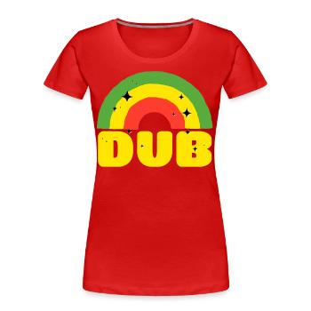 Dub Reggea - Frauen Premium Bio T-Shirt - Rot - Vorne - Mia (176cm)
