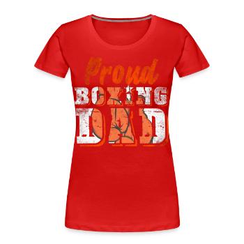 Boxeur Père Boxe Sports - T-shirt bio Premium Femme - rouge - Devant - Mia (176cm)