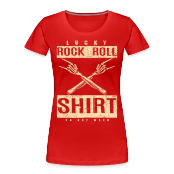 Rock and Roll Musik - Frauen Premium Bio T-Shirt - Rot - Vorne - Mia (176cm)