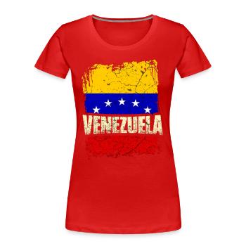 Venezuela Flagge - Frauen Premium Bio T-Shirt - Rot - Vorne - Mia (176cm)