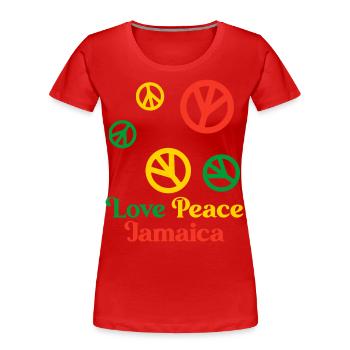 Jamaica Love Jamaica Holidays - T-shirt bio Premium Femme - rouge - Devant - Mia (176cm)