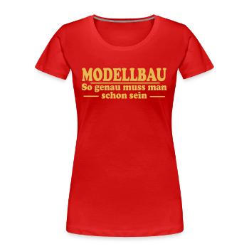 modellbau Diorama - Frauen Premium Bio T-Shirt - Rot - Vorne - Mia (176cm)
