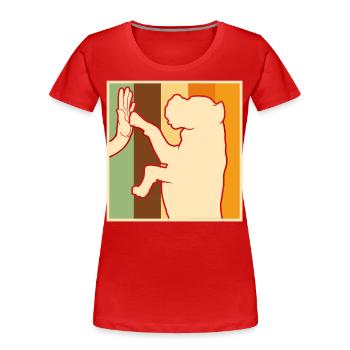 Hundefreunde Hundeliebhaber Hund - Frauen Premium Bio T-Shirt - Rot - Vorne - Mia (176cm)
