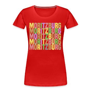 Schloss Moritzburg bund - Frauen Premium Bio T-Shirt - Rot - Vorne - Mia (176cm)