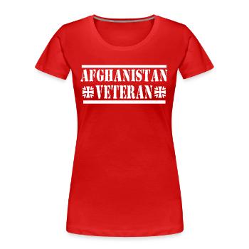 Afghanistan Veteran - Frauen Premium Bio T-Shirt - Rot - Vorne - Mia (176cm)