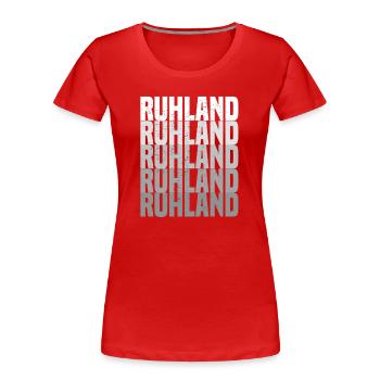 ruhland grunge - Frauen Premium Bio T-Shirt - Rot - Vorne - Mia (176cm)
