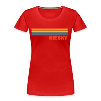 niesky - Frauen Premium Bio T-Shirt - Rot - Vorne - Mia (176cm)