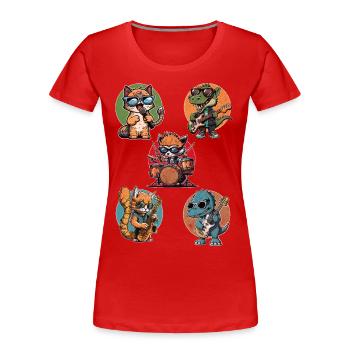 Design cool pour les enfants avec des motifs manga kawaii - T-shirt bio Premium Femme - rouge - Devant - Mia (176cm)