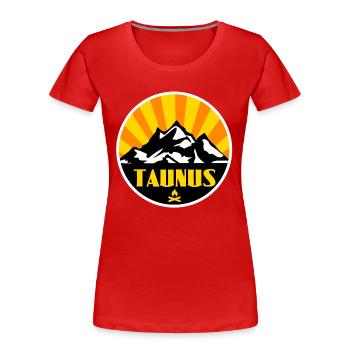 Taunus Sonnenstrahlen - Frauen Premium Bio T-Shirt - Rot - Vorne - Mia (176cm)