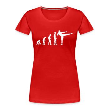 Evolution Kickboxen, MMA, Kampfsport - Frauen Premium Bio T-Shirt - Rot - Vorne - Mia (176cm)