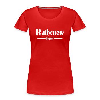 Rathenow 09 - Frauen Premium Bio T-Shirt - Rot - Vorne - Mia (176cm)